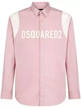 Dsquared2 рубашка с логотипом, розовый