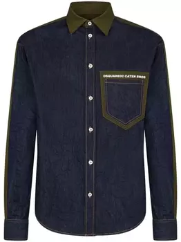 Dsquared2 рубашка с логотипом, синий