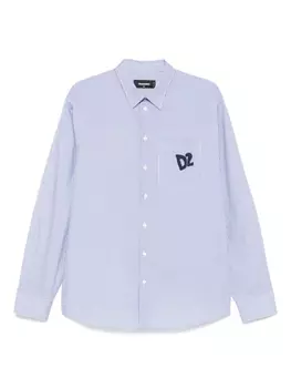 DSQUARED2 рубашка с логотипом, синий