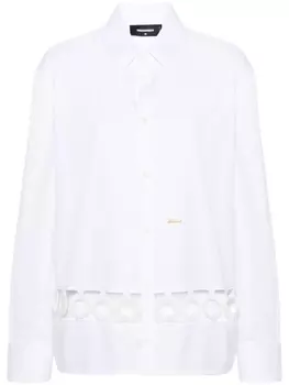 Dsquared2 рубашка с металлическим декором, белый