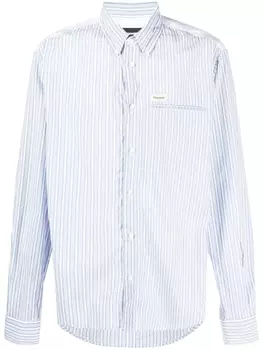 Dsquared2 рубашка с нашивкой-логотипом, синий