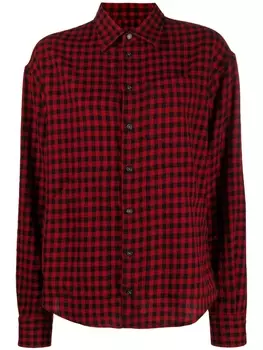 Dsquared2 рубашка в клетку гингем, красный