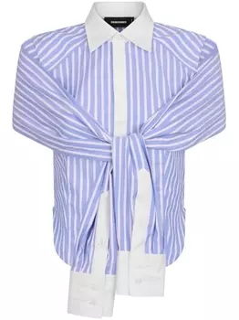 Dsquared2 рубашка в полоску, синий