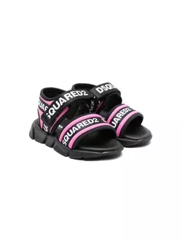 Dsquared2 сандалии на липучках с логотипом, черный