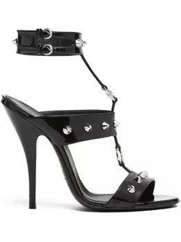 DSQUARED2 сандалии с заклепками-шипами, черный