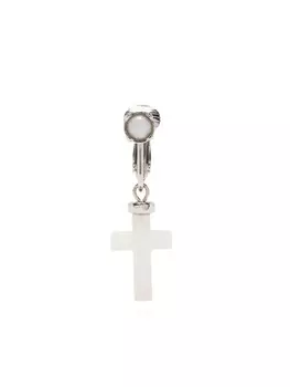DSQUARED2 серьга-подвеска с кристаллами, белый