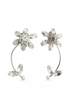 DSQUARED2 серьги с кристаллами, серебряный