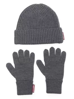 Dsquared2 set-of-two wool beanie, серый