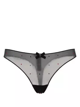 Dsquared2 сетчатые трусы-стринги со стразами, черный