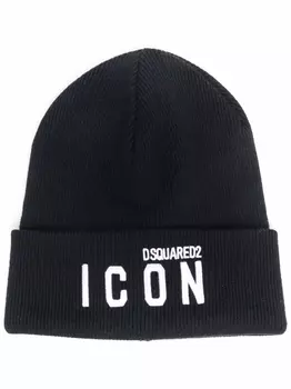 Dsquared2 шапка бини с логотипом Icon, черный