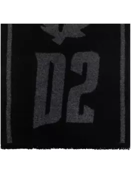 Dsquared2 шарф с логотипом, черный