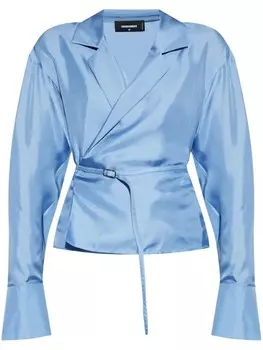 DSQUARED2 шелковая блузка, синий