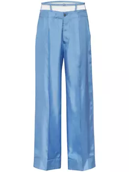 DSQUARED2 шелковые брюки, синий