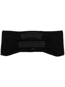 Dsquared2 шерстяная повязка на голову с логотипом, черный