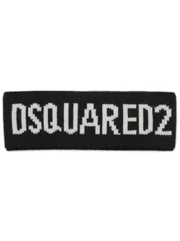 Dsquared2 шерстяная повязка на голову с логотипом, черный