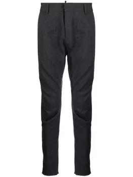 Dsquared2 шерстяные брюки скинни, серый