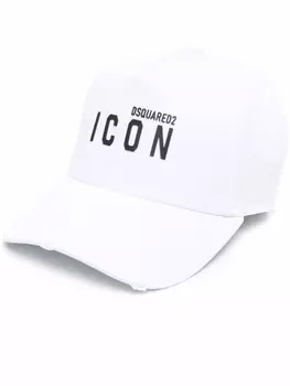 Dsquared2 шестипанельная кепка с логотипом, белый