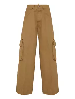 DSQUARED2 широкие брюки карго, коричневый