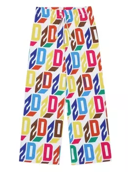 Dsquared2 широкие брюки с логотипом, белый