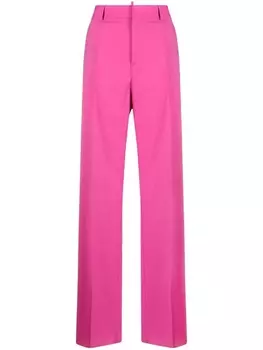 Dsquared2 широкие брюки с завышенной талией, розовый