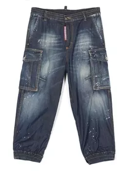 Dsquared2 широкие джинсы, черный