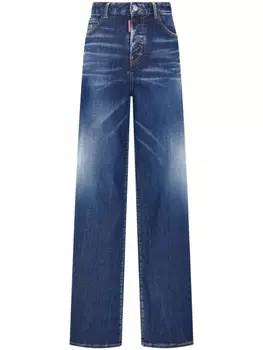 Dsquared2 широкие джинсы, синий