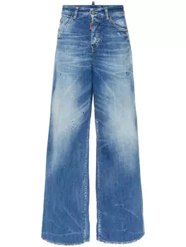 DSQUARED2 широкие джинсы, синий