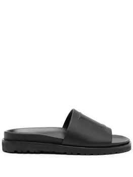 Dsquared2 шлепанцы D2 с тисненым логотипом, черный