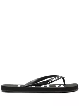Dsquared2 шлепанцы с логотипом, черный