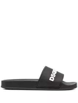Dsquared2 шлепанцы с логотипом, черный