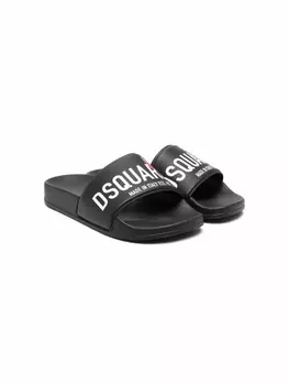 Dsquared2 шлепанцы с логотипом, черный
