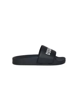 Dsquared2 шлепанцы с логотипом, черный