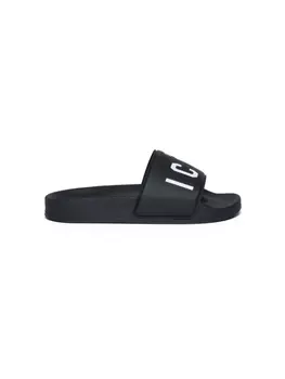 Dsquared2 шлепанцы с логотипом Icon, черный