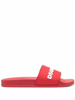 Dsquared2 шлепанцы с логотипом, красный
