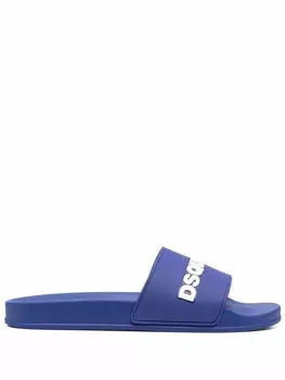 Dsquared2 шлепанцы с тисненым логотипом, синий