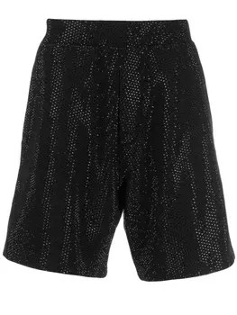 DSQUARED2 шорты-бермуды со стразами, черный