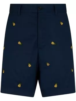 Dsquared2 шорты чинос с вышивкой, синий