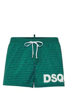 Dsquared2 шорты для плавания с логотипом, зеленый
