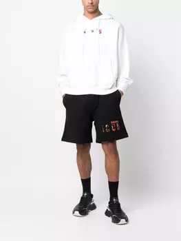 DSQUARED2 шорты Icon с логотипом, черный