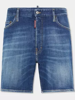 DSQUARED2 шорты из эластичного хлопкового денима, синий