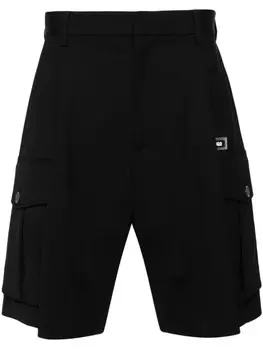 Dsquared2 шорты карго из вирджинской шерсти, черный