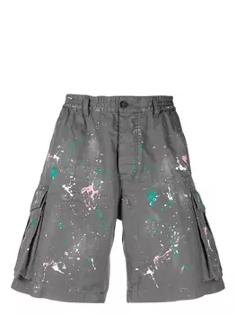 Dsquared2 шорты карго с эффектом разбрызганной краски, серый
