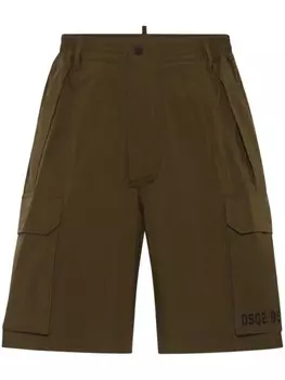 DSQUARED2 шорты карго с логотипом, коричневый