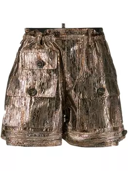 Dsquared2 шорты с эффектом металлик, металлик