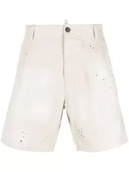 Dsquared2 шорты с эффектом разбрызганной краски, нейтральный цвет