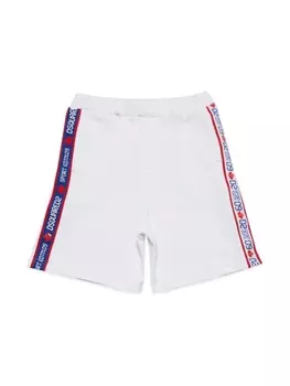Dsquared2 шорты с эластичным поясом и логотипом, белый