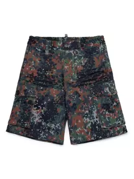 Dsquared2 шорты с камуфляжным принтом, зеленый