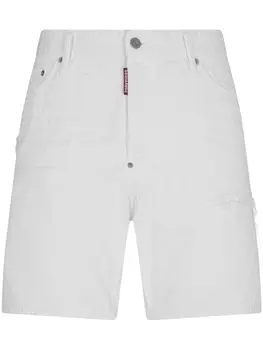 Dsquared2 шорты White Bull с логотипом, белый