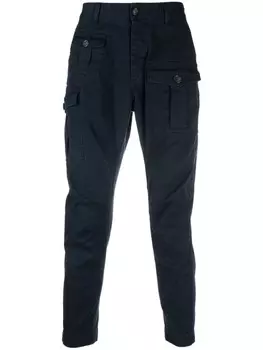 Dsquared2 slim-cut cargo trousers, синий