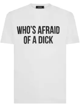Dsquared2 slogan-print cotton T-shirt, белый